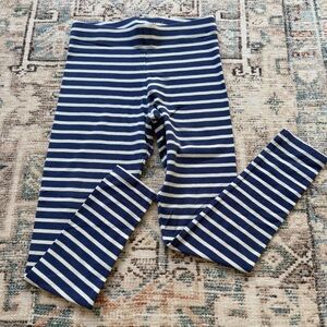 Boden Navy and White Striped Kids Leggings Size 9-10